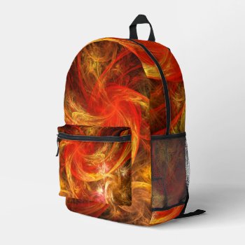 Firestorm Nova Abstract Art Printed Backpack by OniArts at Zazzle