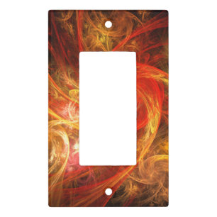Firestorm Nova Abstract Art Single Rocker Light Switch Cover