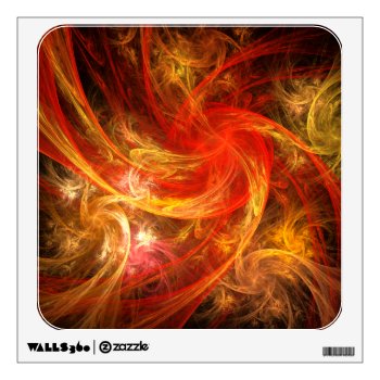 Firestorm Nova Abstract Art Square Wall Decal by OniArts at Zazzle
