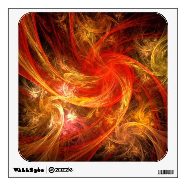 Firestorm Nova Abstract Art Square Wall Decal (Front)