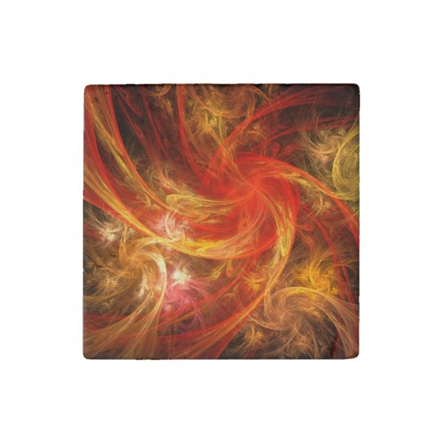 Firestorm Nova Abstract Art Stone Magnet