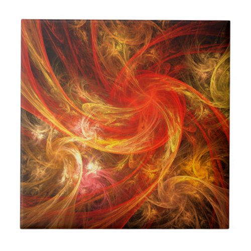 Firestorm Nova Abstract Art Tile