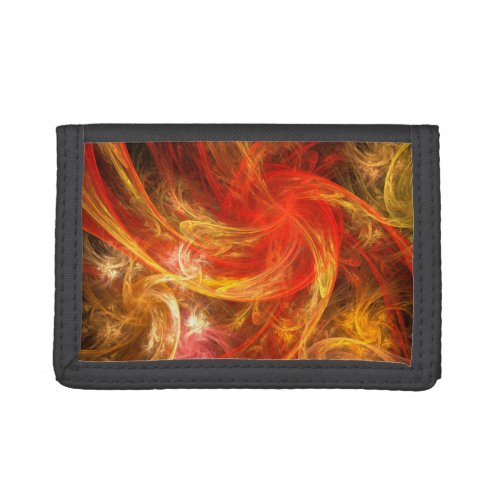 Firestorm Nova Abstract Art Tri_fold Wallet