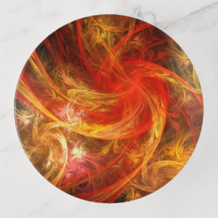 Firestorm Nova Abstract Art Trinket Tray