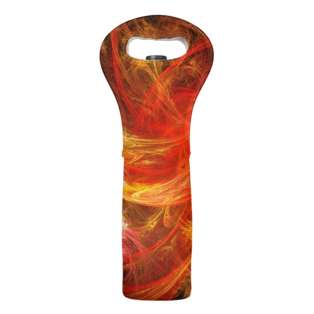 Firestorm Nova Abstract Art Wine Bag (Front)