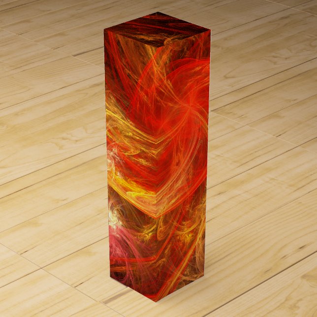 Firestorm Nova Abstract Art Wine Gift Box (Front)