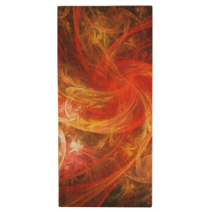 Firestorm Nova Abstract Art Wood Flash Drive