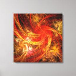 Firestorm Nova Abstract Art Wrapped Canvas Print