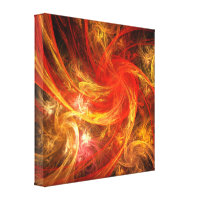 Firestorm Nova Abstract Art Wrapped Canvas Print