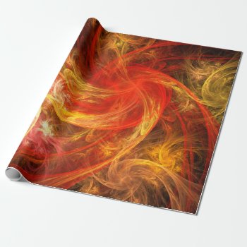Firestorm Nova Abstract Art Wrapping Paper by OniArts at Zazzle