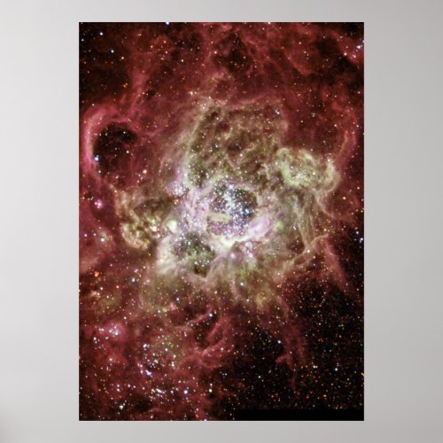 Firestorm of Star Birth in Galaxy M33 Poster