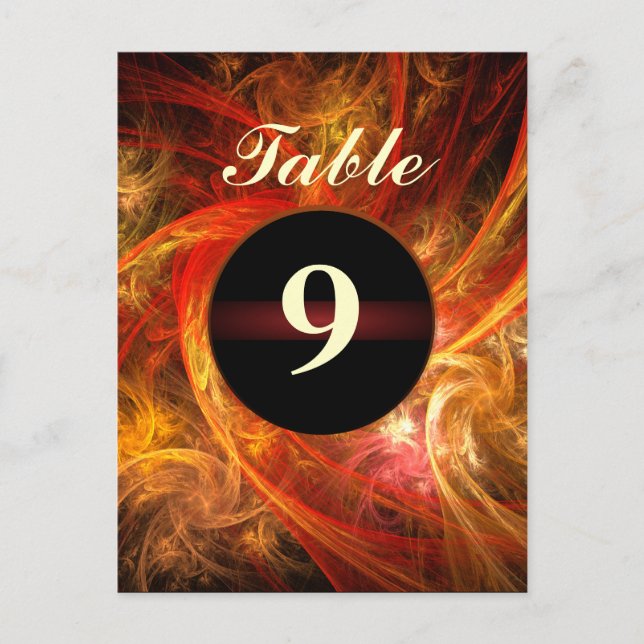 Firestorm Table Number Postcard (Front)