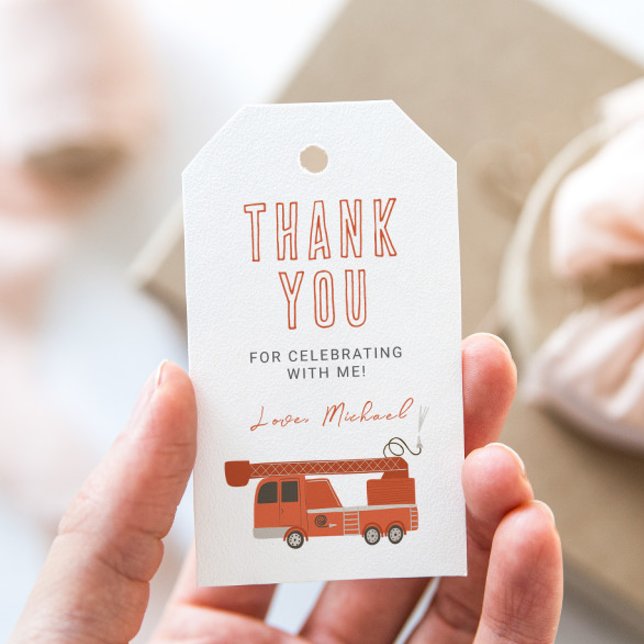 Firetruck Birthday  Gift Tags (Creator Uploaded)