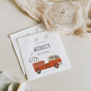Firetruck Birthday Napkins