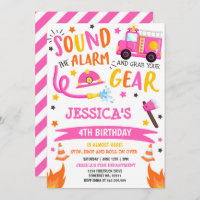 Firetruck Birthday Party Pink Firefighter