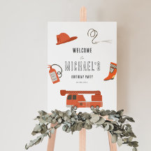 Firetruck Birthday Welcome