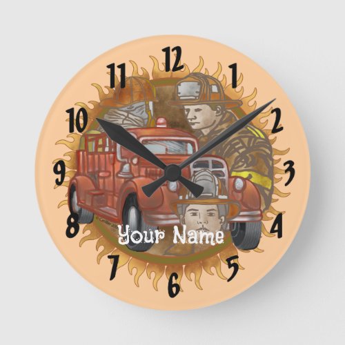 Firetruck Buddy  Firefighter clock