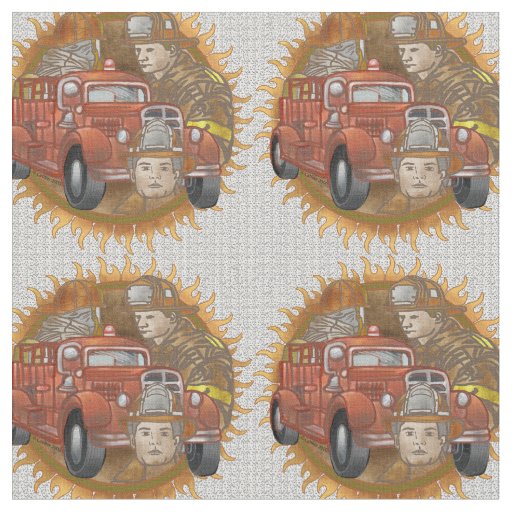 Firetruck Buddy Firefighter Fabric 