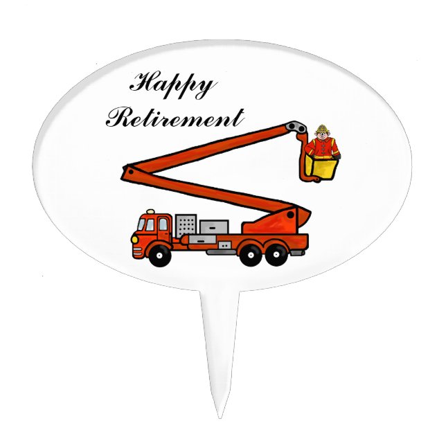 Firetruck Cake Topper   Customize It! (Front)
