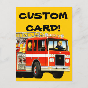 Firetruck Custom Postcard