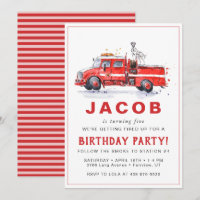 Firetruck & Dalmatian | Firefighter Kids Birthday