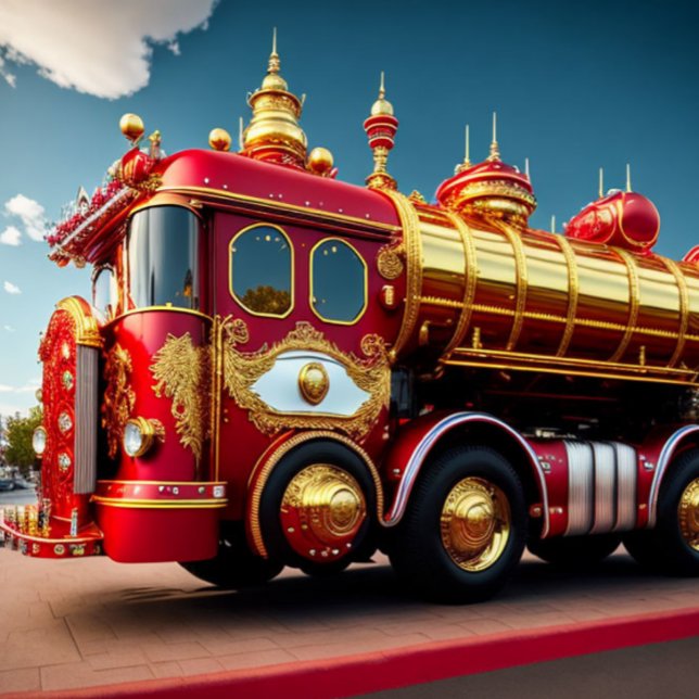 Firetruck, Fire Engine, Kids Room Decor, Red Metal Print (Creator Uploaded)