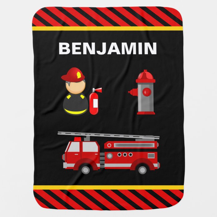 firefighter baby blanket