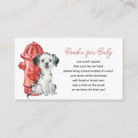Firetruck Firefighter Baby Shower Book Request