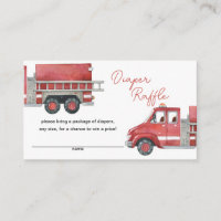 Firetruck Firefighter Baby Shower Diaper Raffle