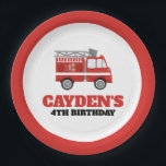 Firetruck Firefighter Birthday Party Paper Plates<br><div class="desc">Fire Truck Firefighter themed birthday party plates.</div>