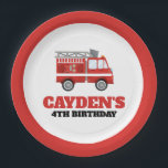 Firetruck Firefighter Birthday Party Paper Plates<br><div class="desc">Fire Truck Firefighter themed birthday party plates.</div>
