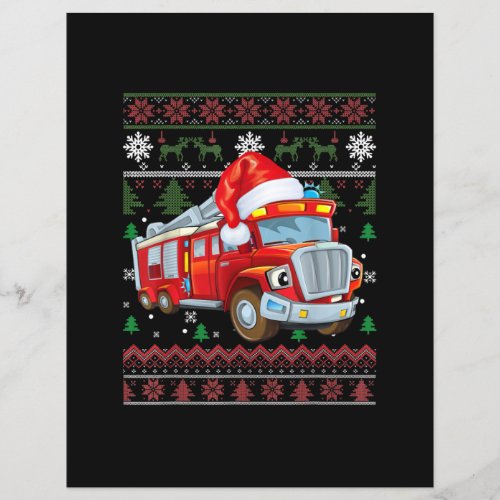 Firetruck Firefighter Christmas Cute Boy Santa Hat