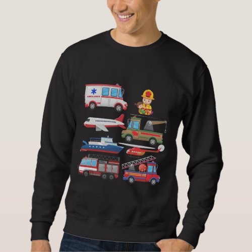 Firetruck Firefighter Pilot Helicopter Paramedic Sweatshirt