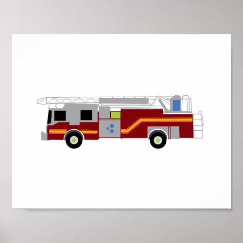 Firetruck Hero Emergency Vehicle Poster