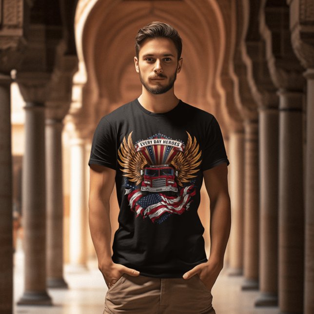 Firetruck Hero With Wings T-Shirt (Creator Uploaded)