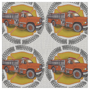 Firetruck How I Roll Firefighter Fabric