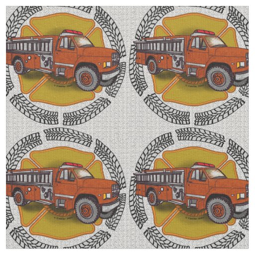 Firetruck How I Roll Firefighter Fabric