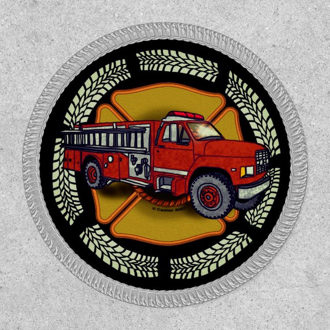 Firetruck How I Roll Firefighter  patch (Front)