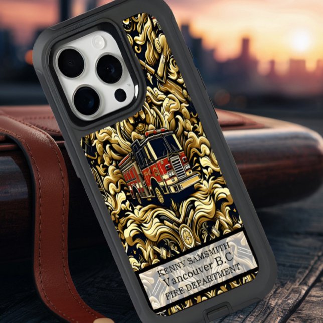 Firetruck In Smoke iPhone 15 Pro Case (Creator Uploaded)