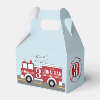 Firetruck kids favor box