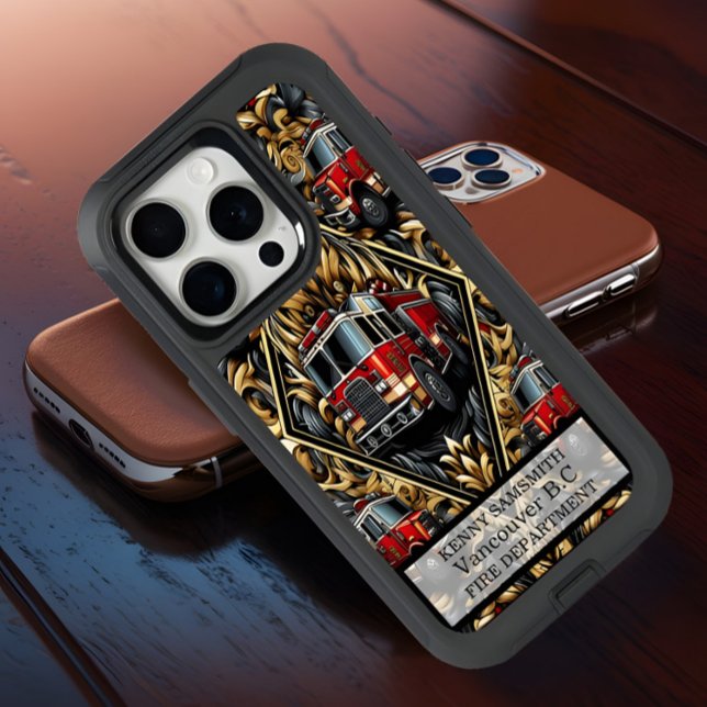 Firetruck Ornate Design iPhone 15 Pro Case (Creator Uploaded)