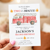 Firetruck Two the Rescue Boy Second Birthday