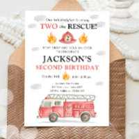 Firetruck Two the Rescue Boy Second Birthday