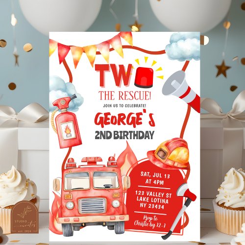 Firetruck Two The Rescue Kid's 2nd Birthday