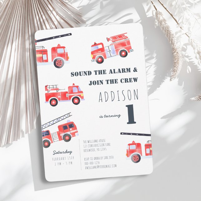 Firetrucks Birthday Invitation (Creator Uploaded)