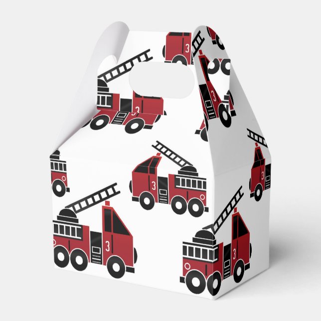 Firetrucks favor box (Front Side)