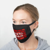 Firewall Enabled Computer Themed Black Cotton Face Mask (Angled)