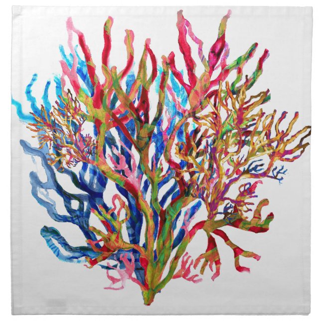 FireWater Coral Cloth Napkin (Front)