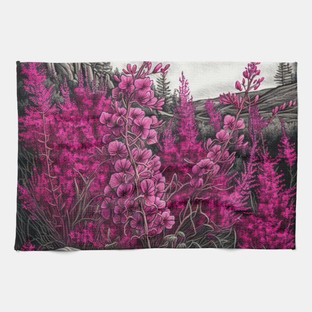 Fireweed 7 kitchen towel (Horizontal)