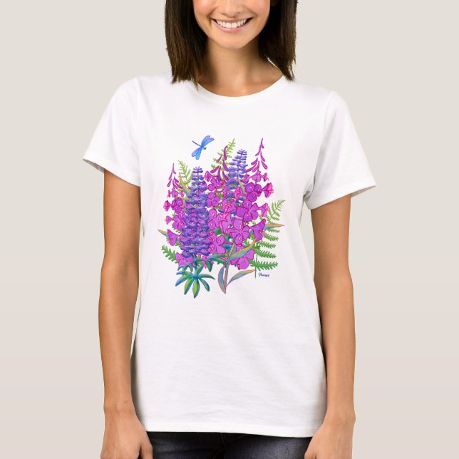 Fireweed and Lupine T-Shirt (Front)